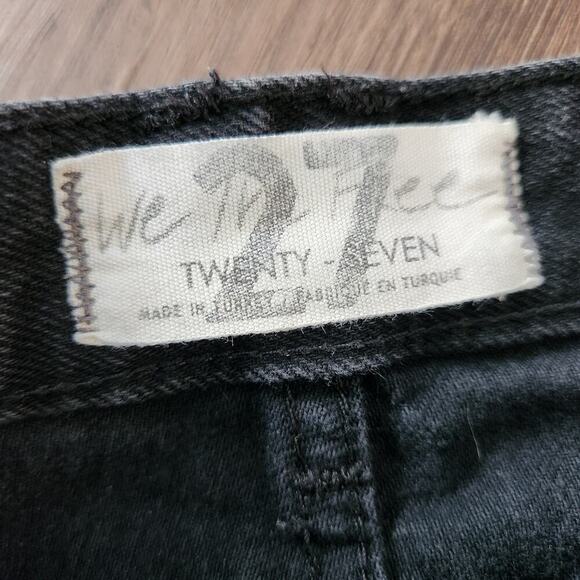 Free People We The Free Straight Leg Black Jeans 27 - Picture 4 of 8